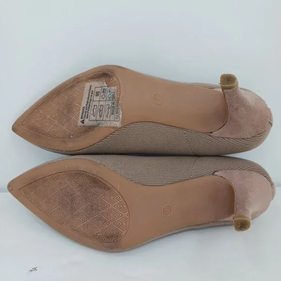 Alexis Bendel Taupe Pointed Toe Heels Pumps Size 7 - Picture 8 of 10
